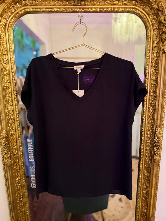 Lydia Solid Woven Top