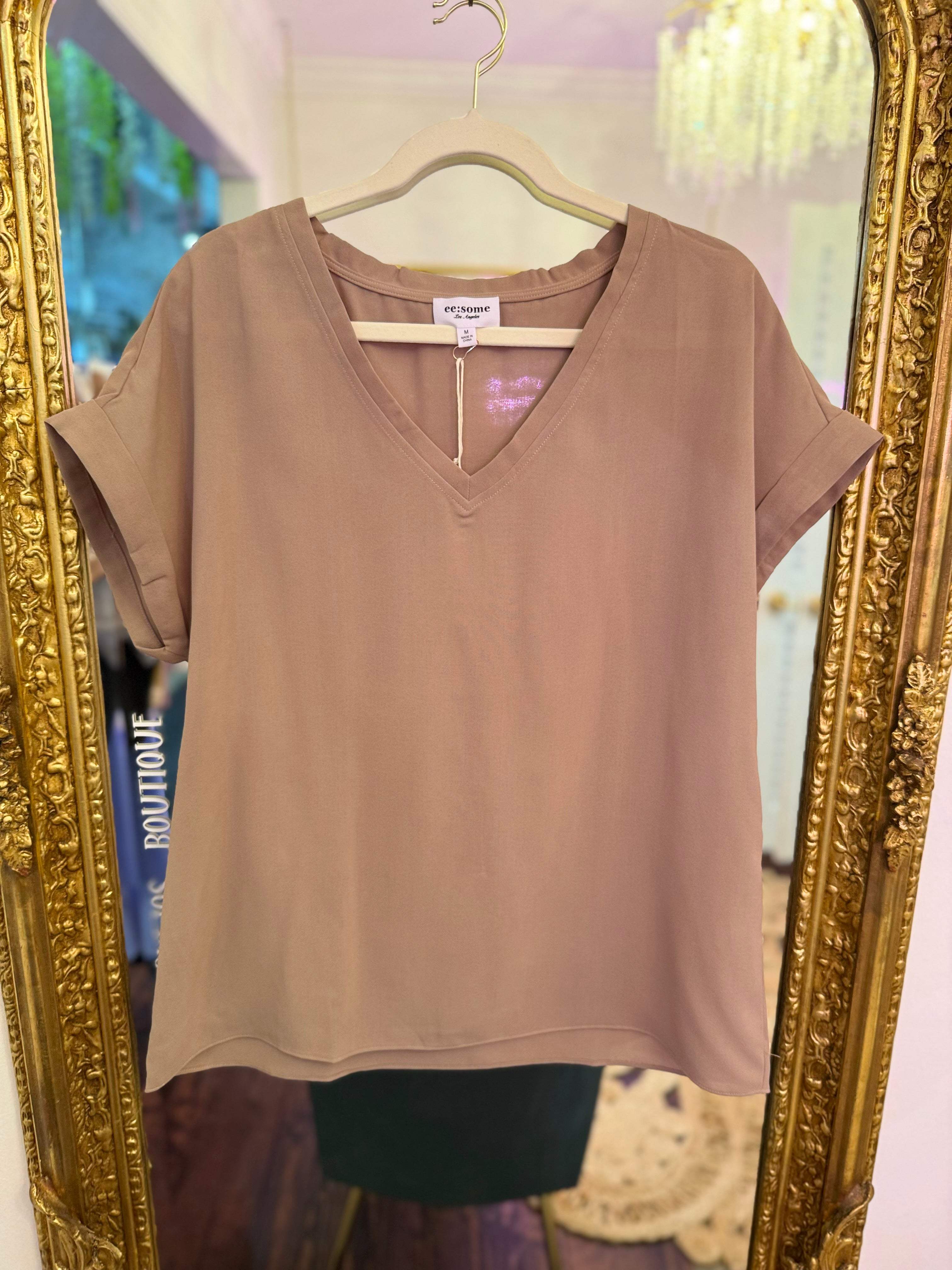 Lydia Solid Woven Top