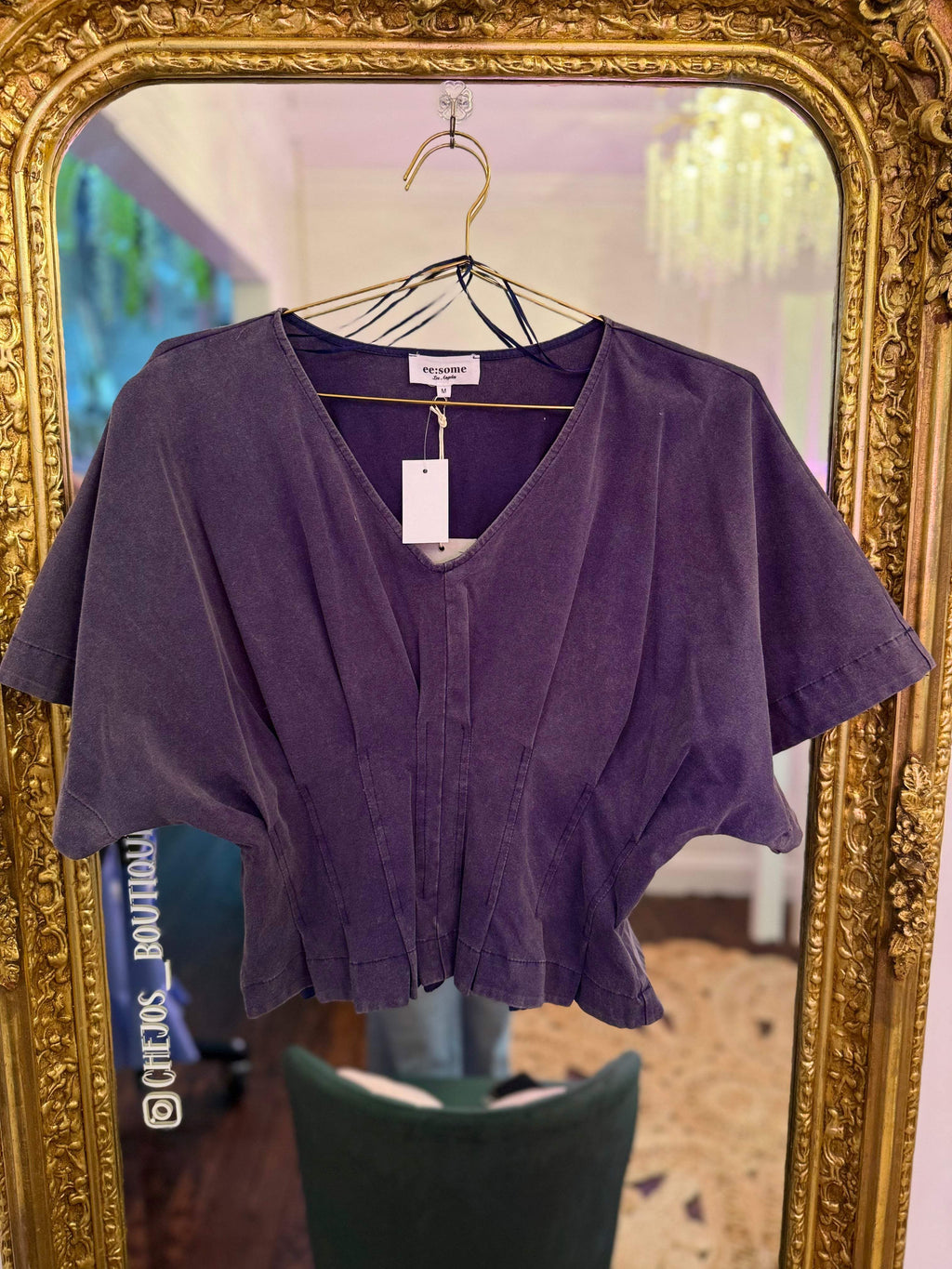 Amirah Pleated V-Neck Top