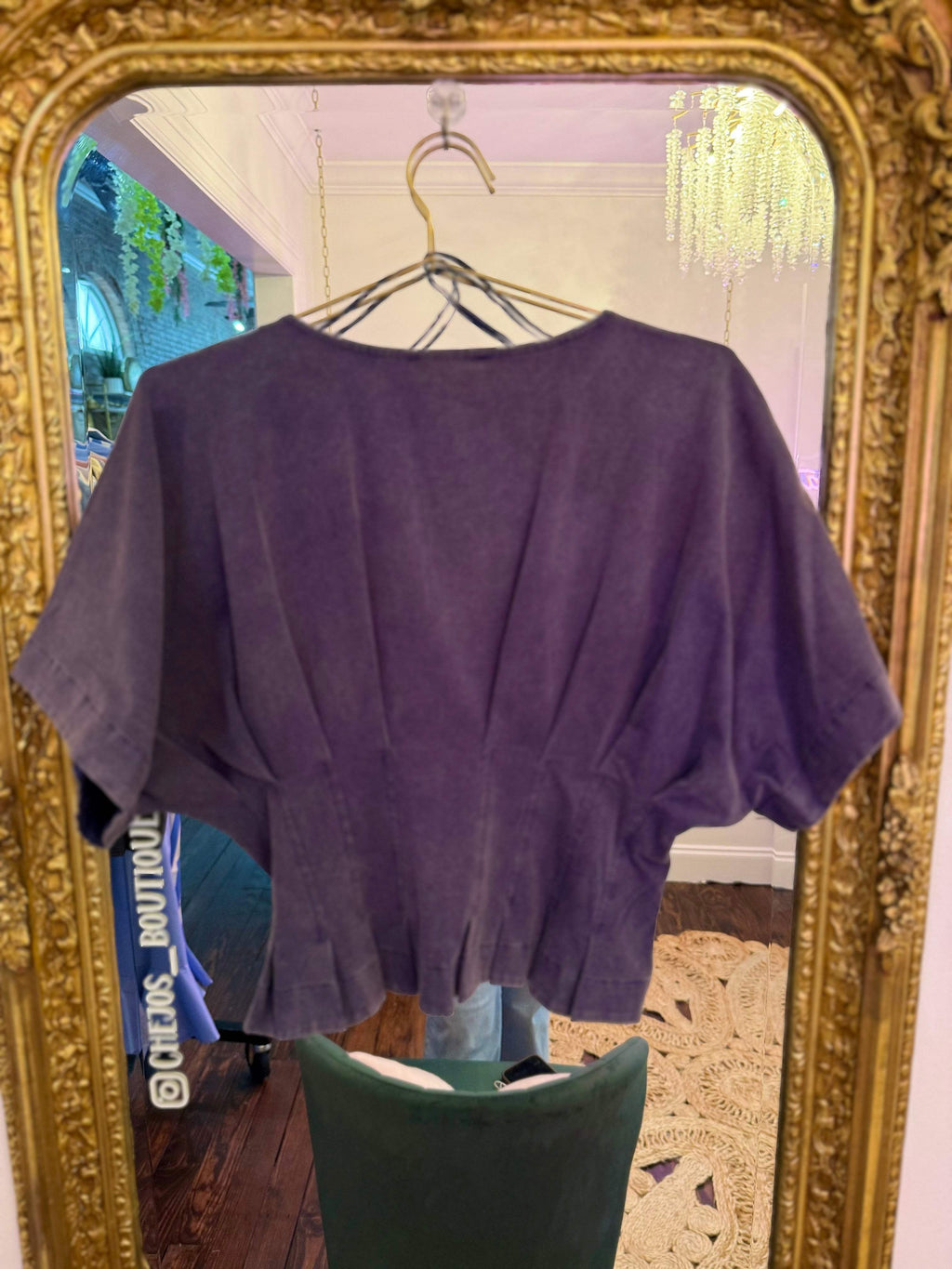 Amirah Pleated V-Neck Top