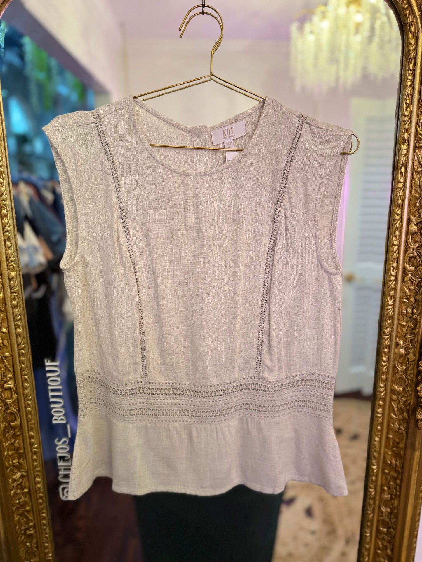Carly Crochet Lattic Tank Top | Kut from the Kloth