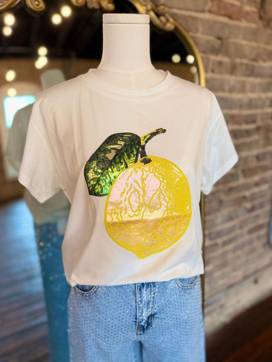 White Lemon Tee | Queen of Sparkles