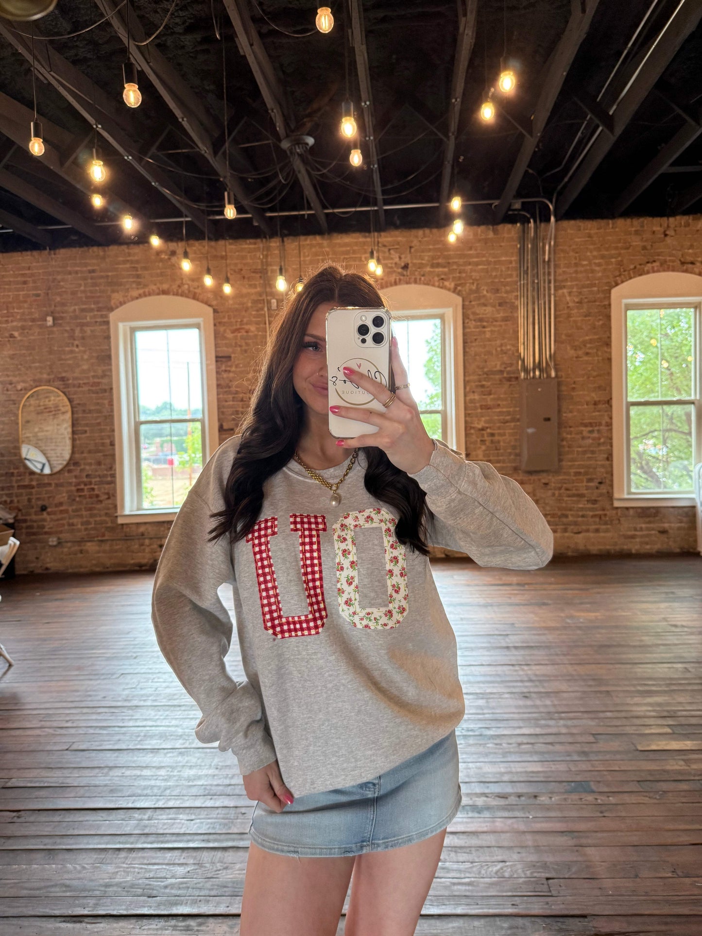 OU Sooners Quilted Puff Ink Sweatshirt | PLUS SIZE AVAILABLE