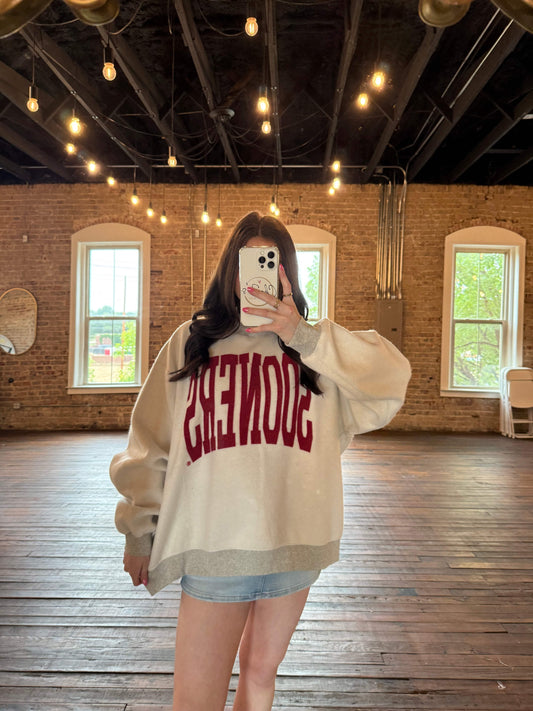 College Gray Reversible Mock Neck Sweatshirt