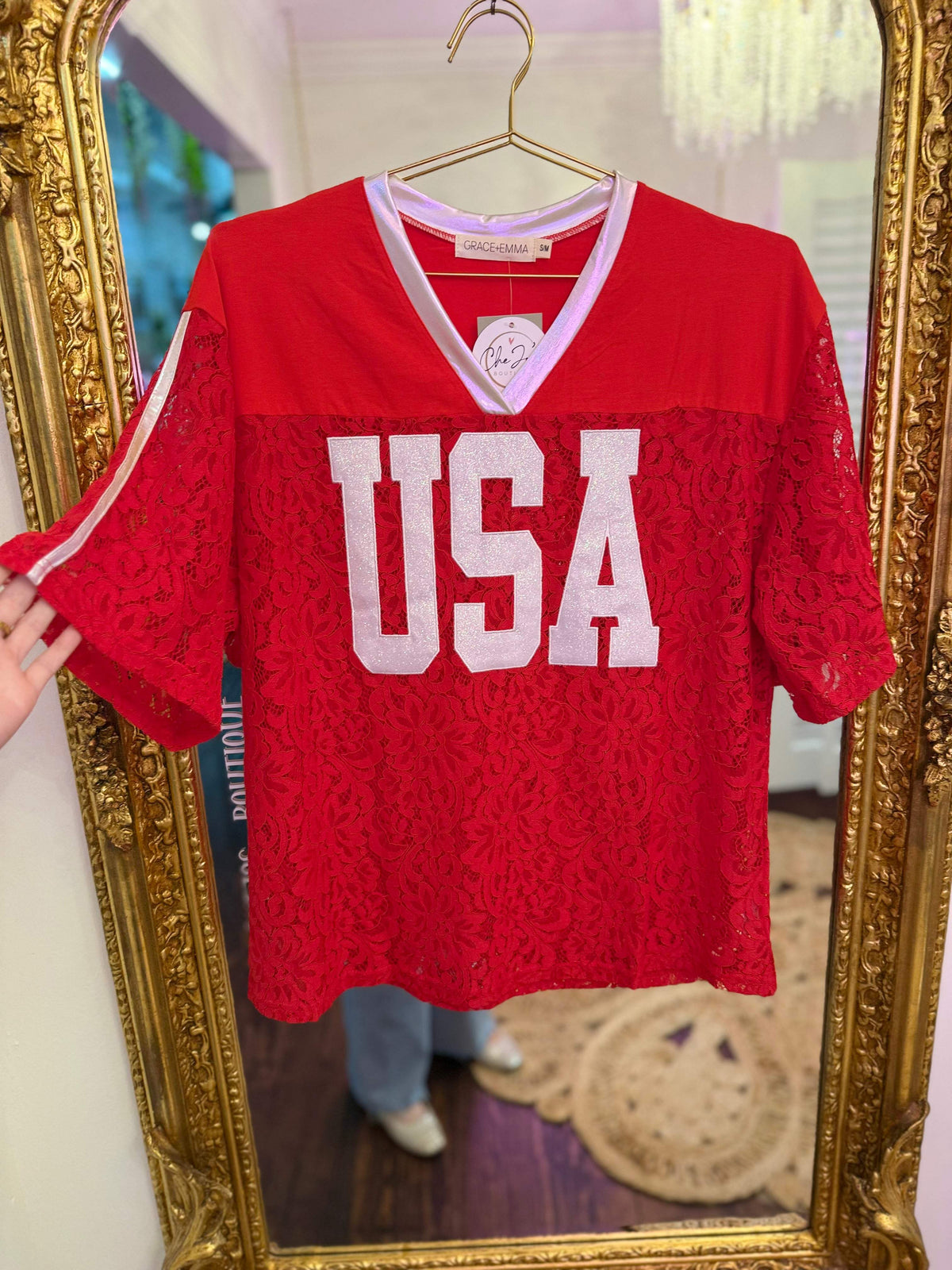 Lace "USA" Jersey | PLUS SIZE AVAILABLE