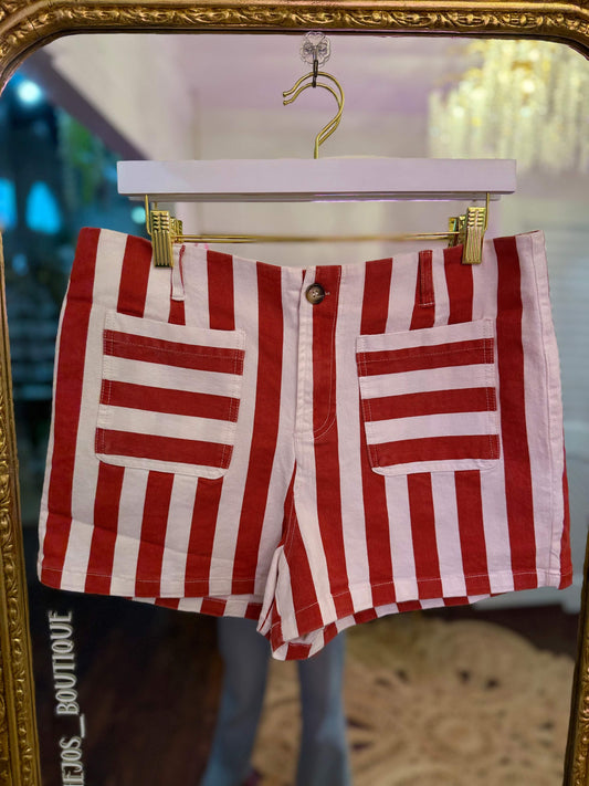 Sienna Striped Front Pocket Shorts