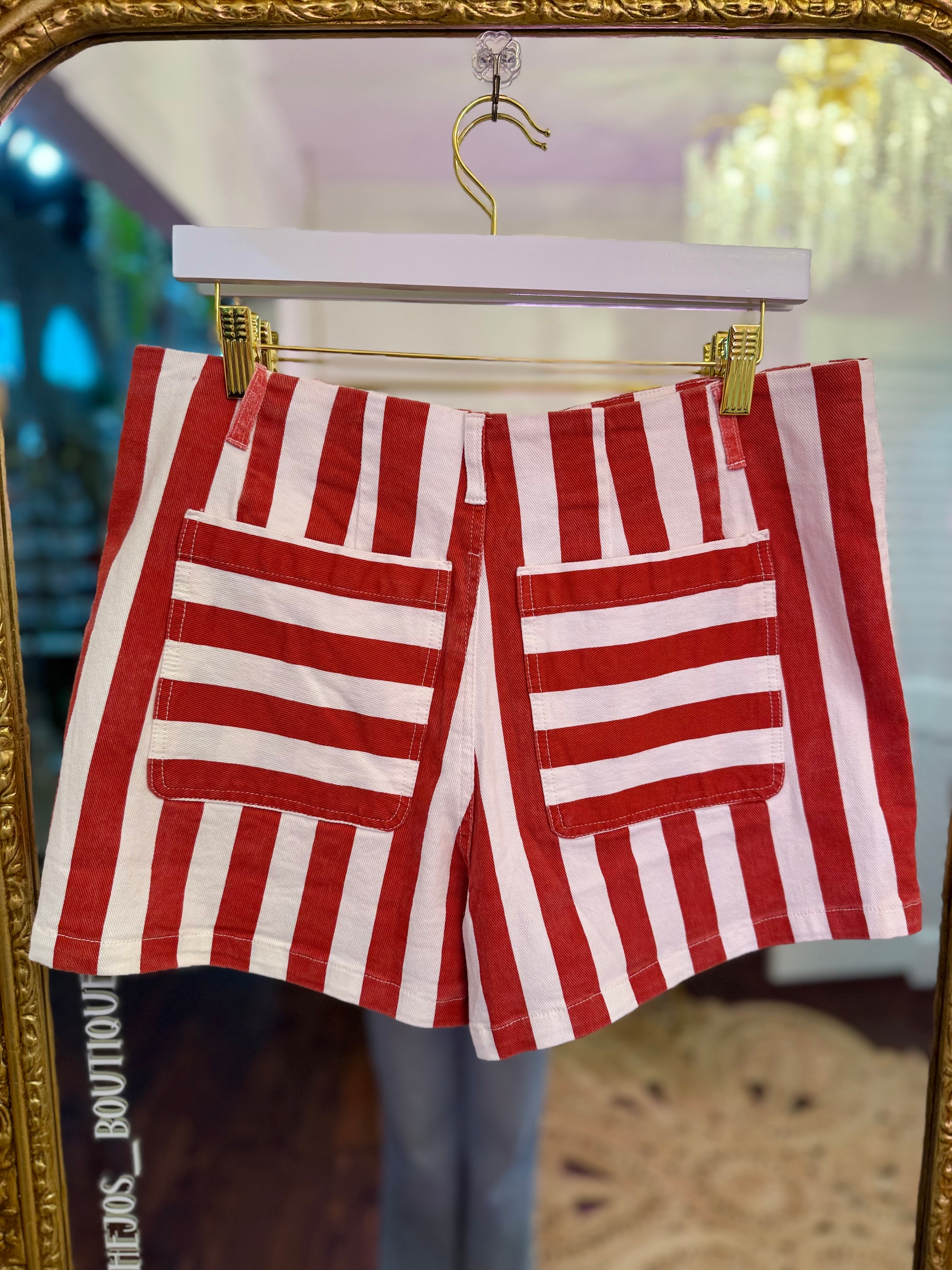 Sienna Striped Front Pocket Shorts