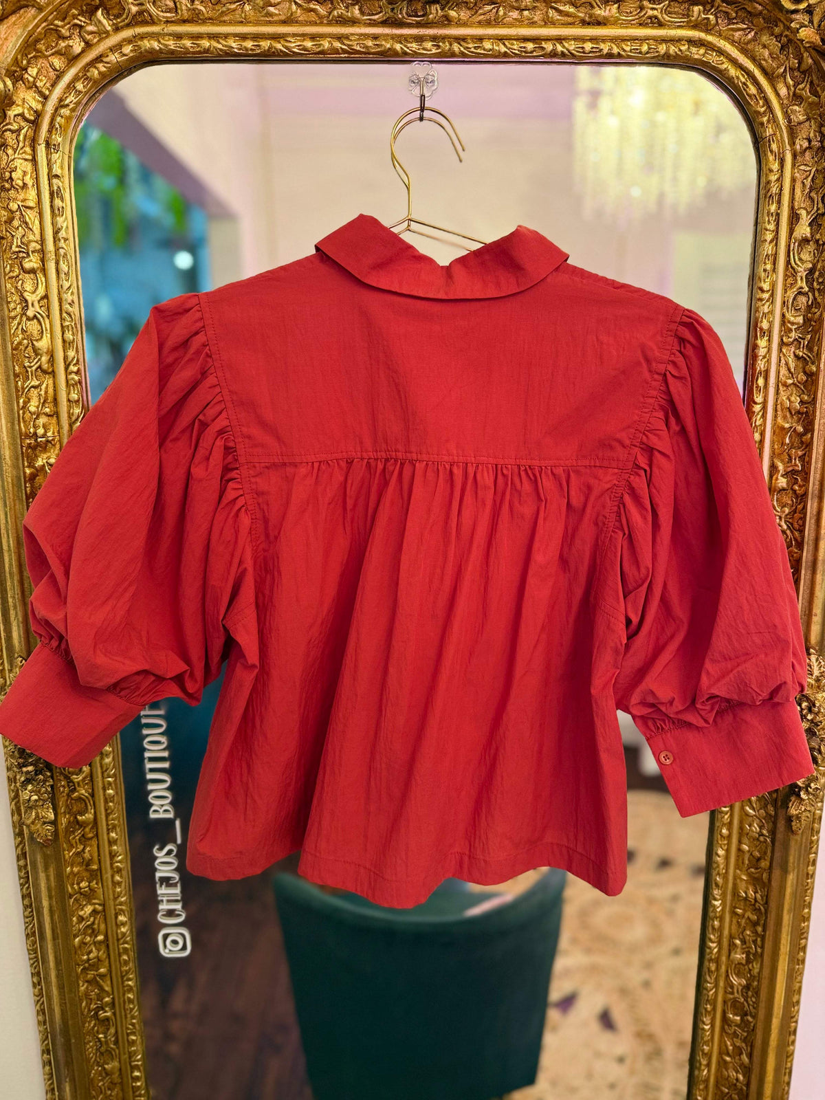 Brielle Solid Button Down Blouse