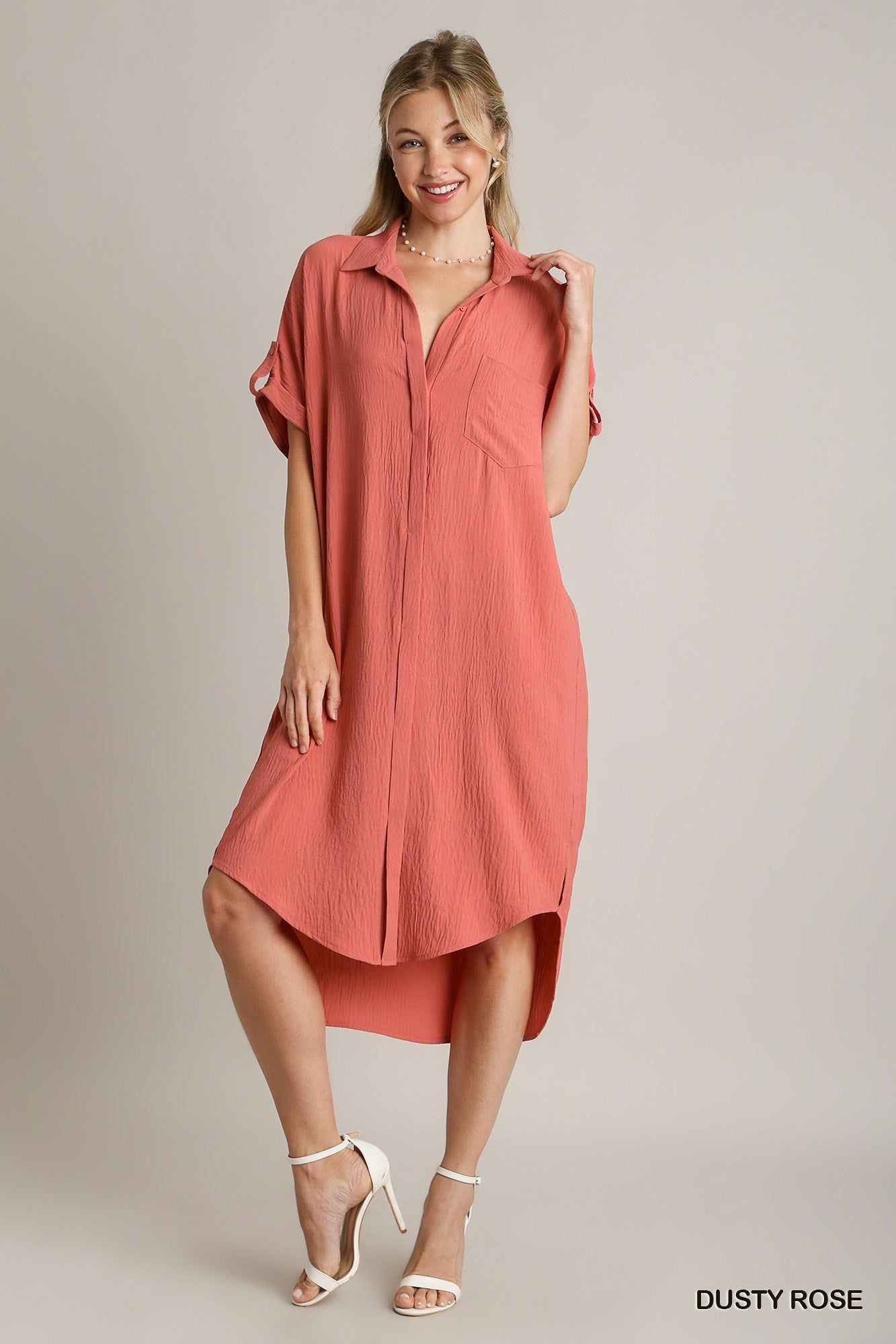 Darla Solid Hem Midi Dress