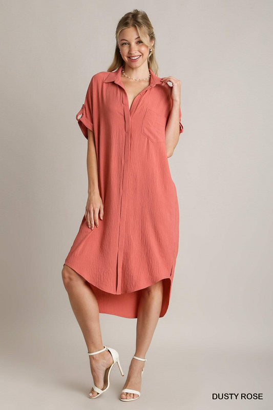 Darla Solid Hem Midi Dress