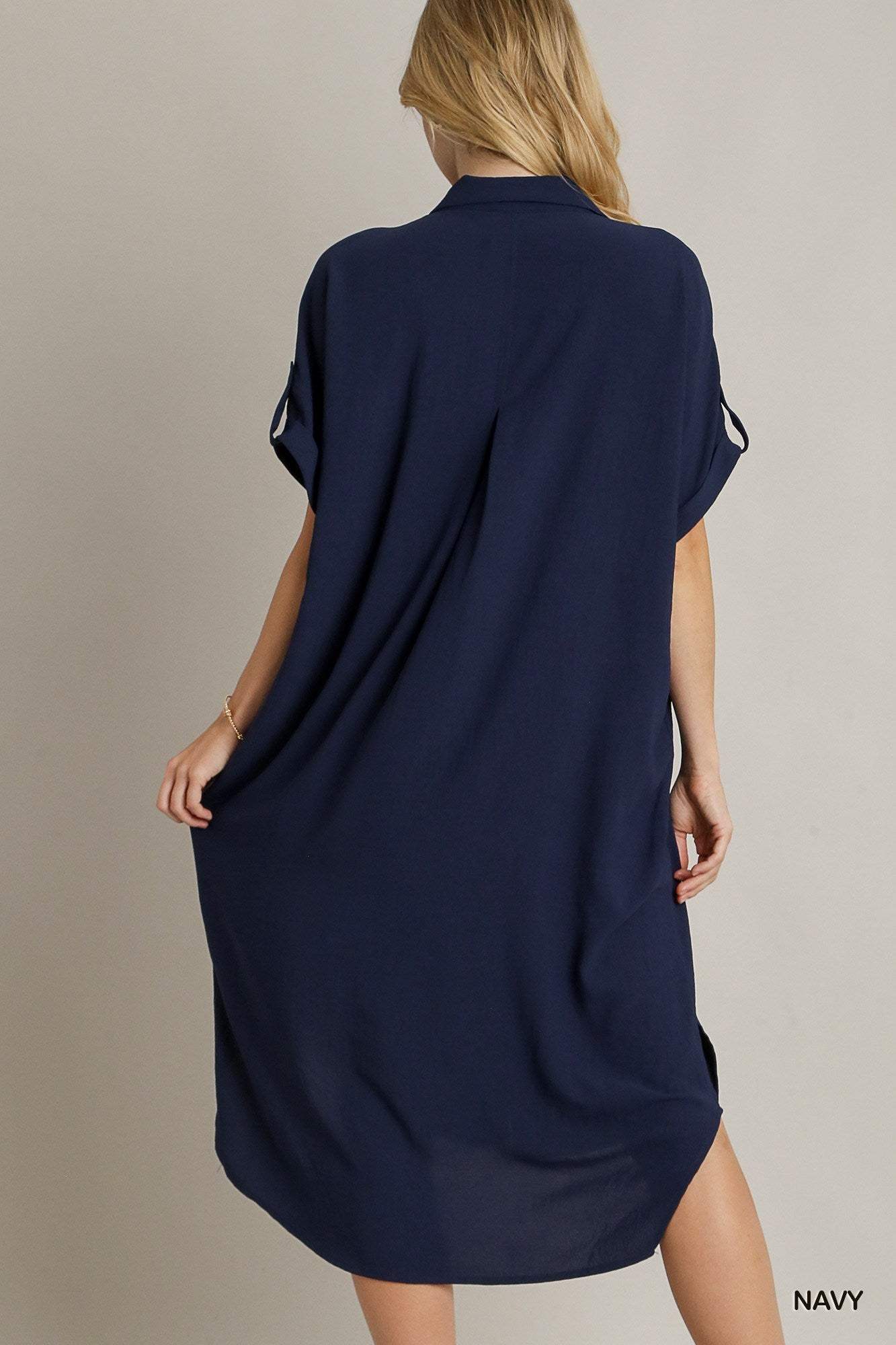 Darla Solid Hem Midi Dress