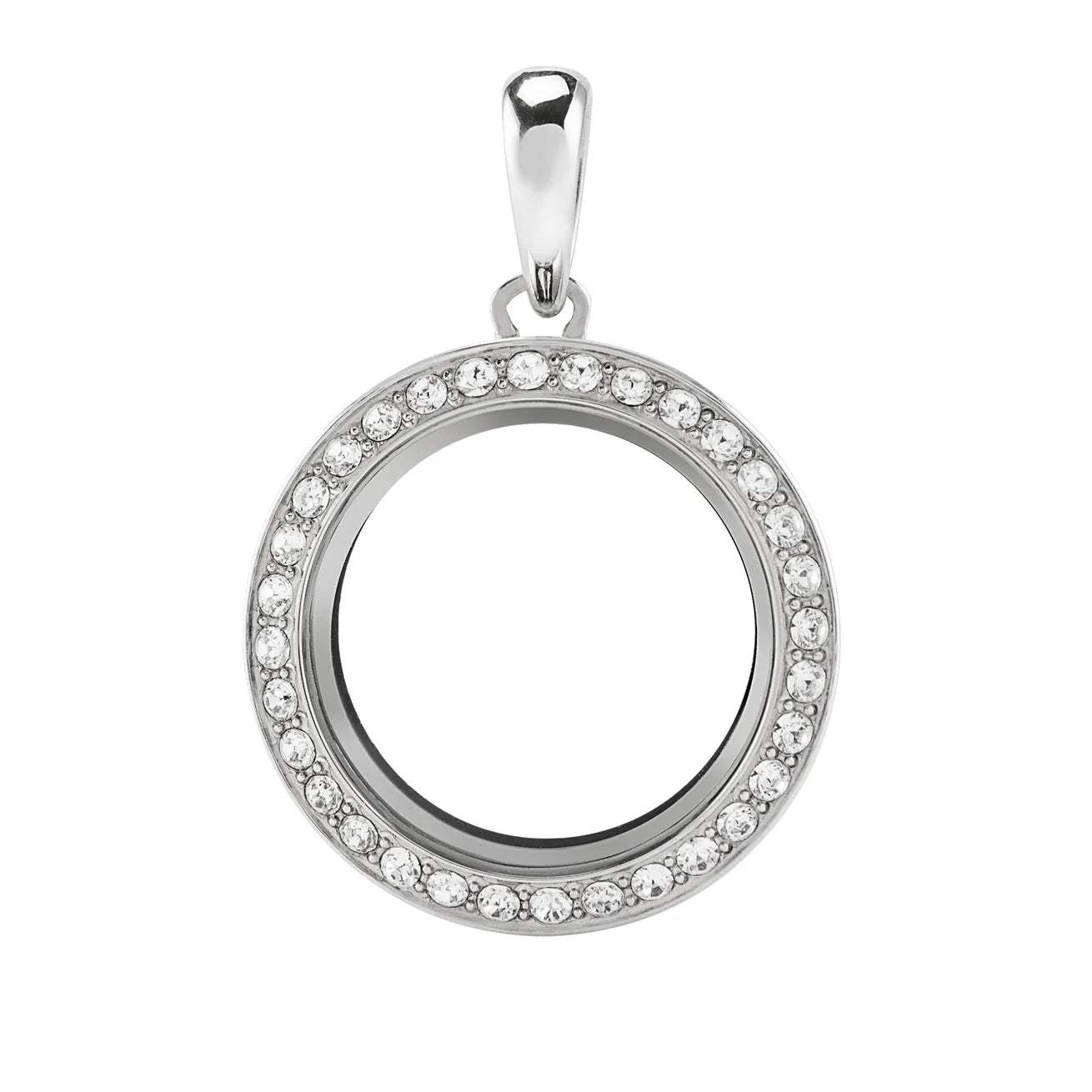 Twist Living Locket With Clear Crystals