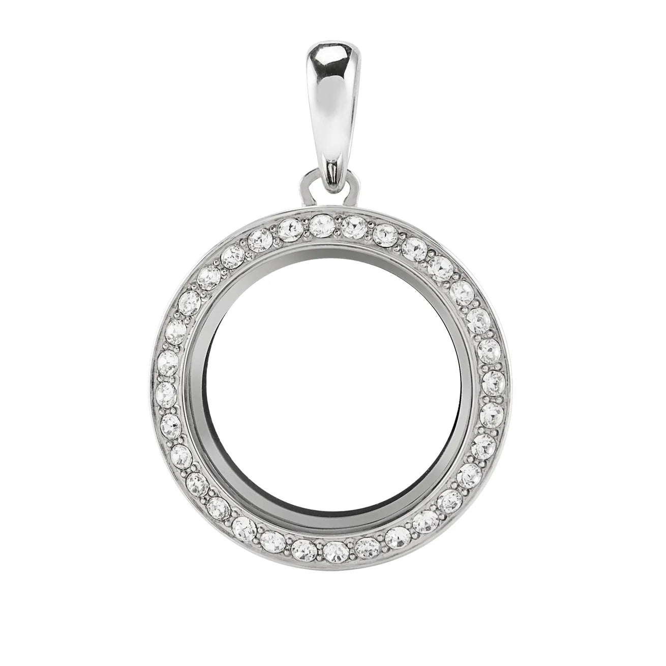 Twist Living Locket With Clear Crystals