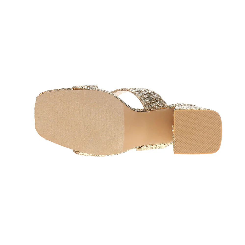 Lucy Metallic Gold Heel