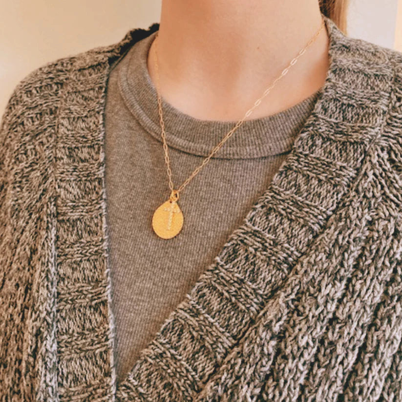 Lord's Prayer Medallion W/ Cross | Allison Avery