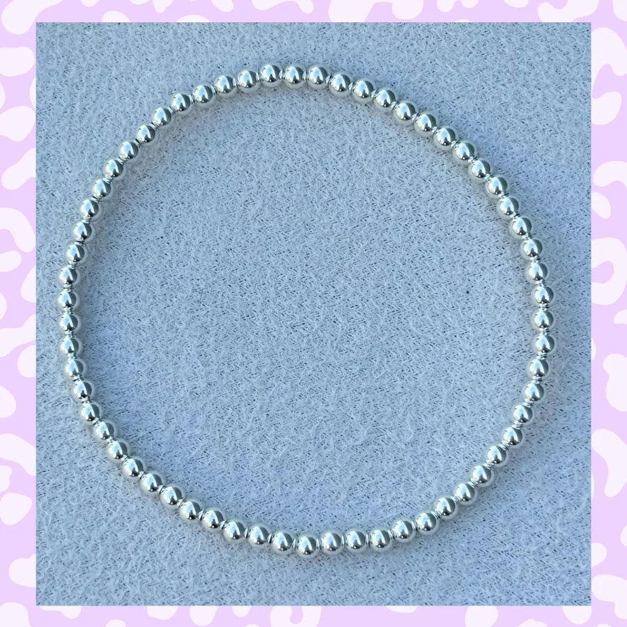 Classic Sterling Silver Beaded Bracelet