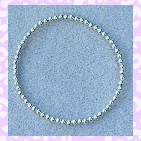 Classic Sterling Silver Beaded Bracelet