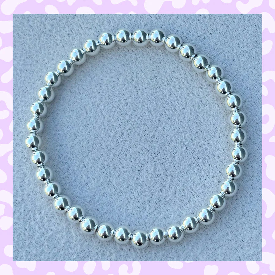 Classic Sterling Silver Beaded Bracelet