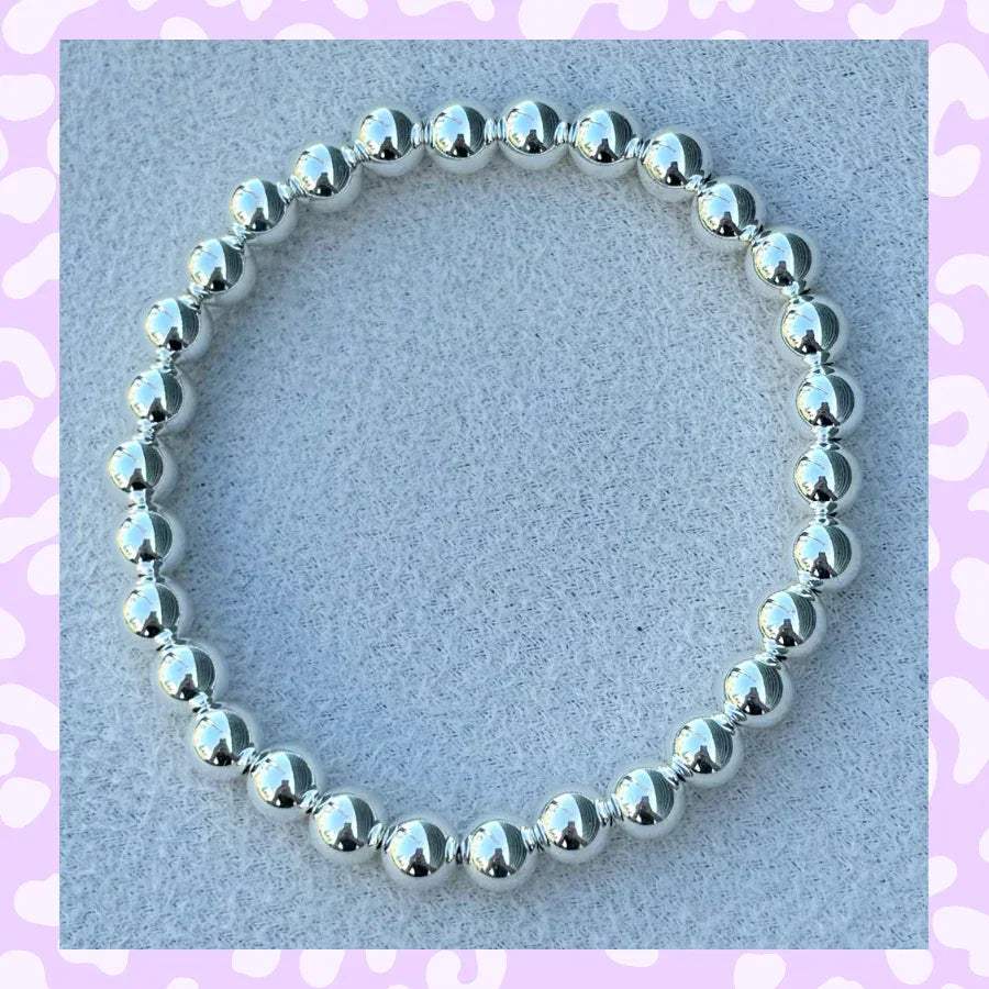 Classic Sterling Silver Beaded Bracelet