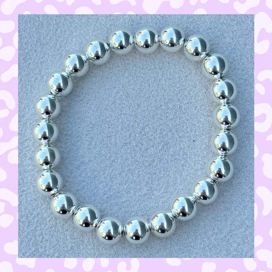 Classic Sterling Silver Beaded Bracelet
