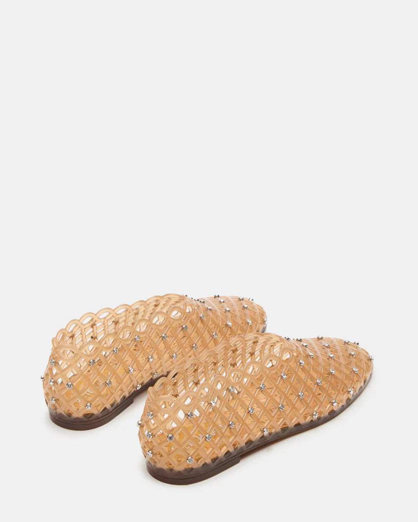 Grove Tan Rhinestone Mesh Ballet Flat