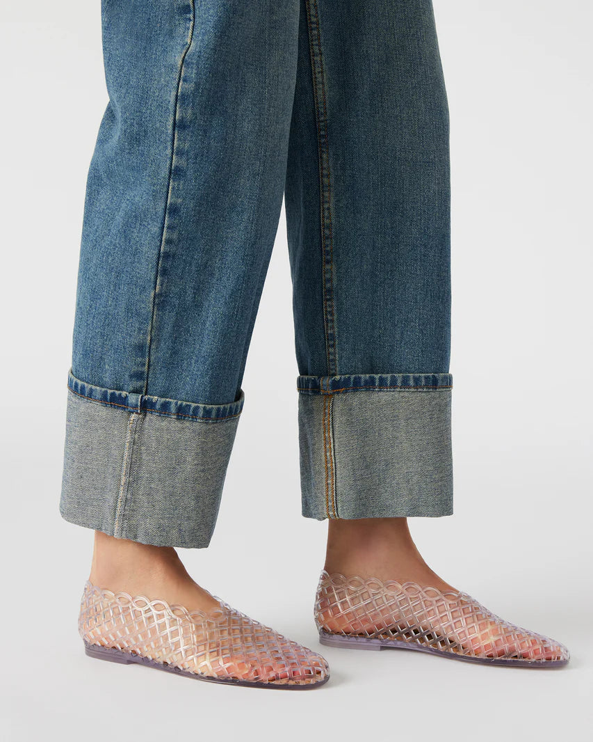 Grove Tan Rhinestone Mesh Ballet Flat
