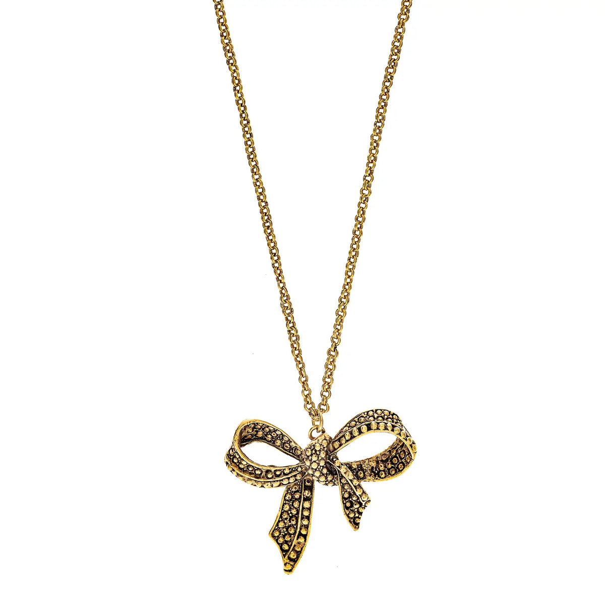 Samy Golden Bow Statement Necklace