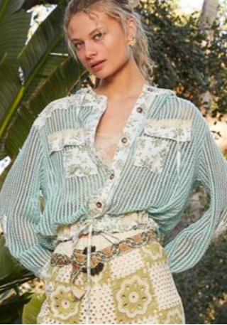 Meadow Bloom Crochet Hoodie