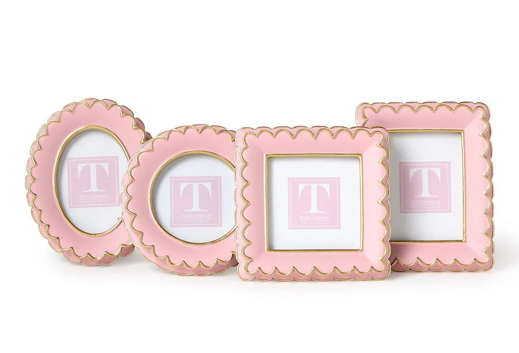 Pink Scalloped Mini Photo Frame