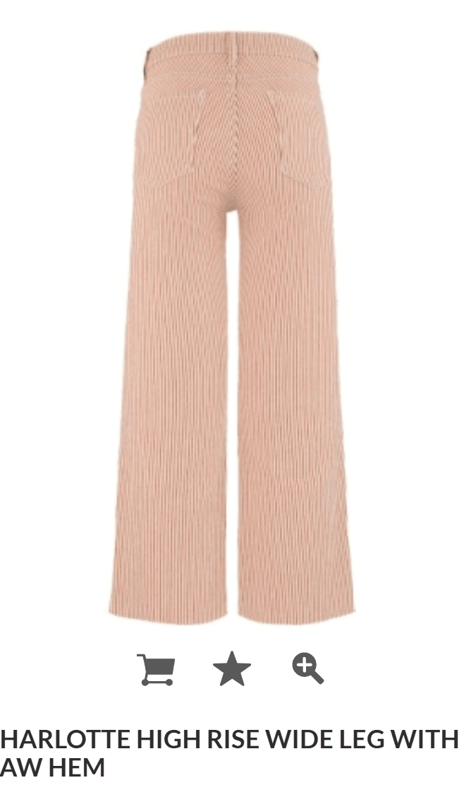 The Charlotte High Rise Wide Leg Jeans — Red/Ivory