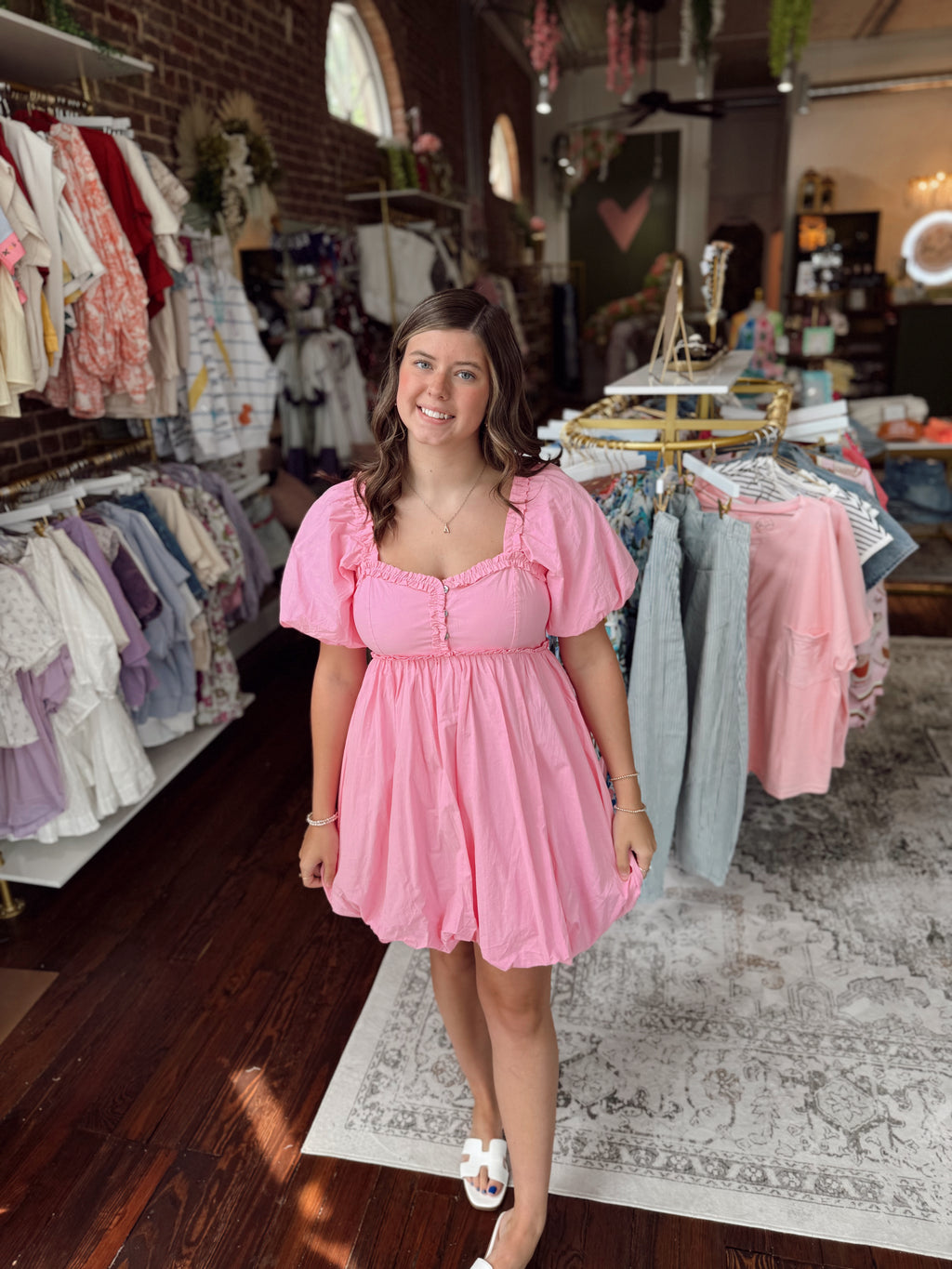 Gabriella Sweetheart Bubble Mini Dress