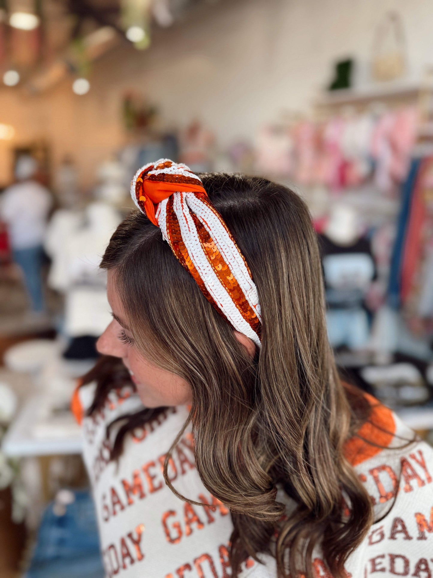Striped Sequin Headband