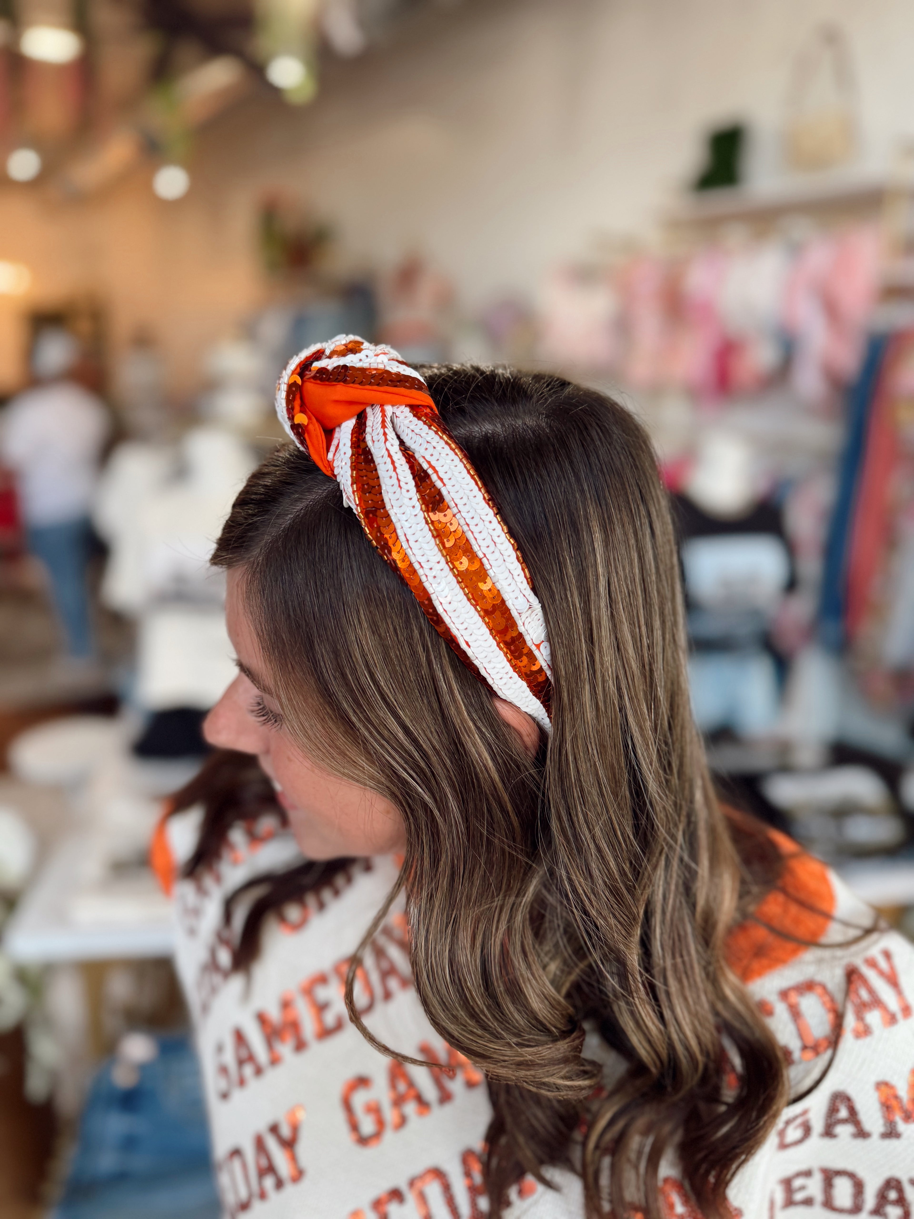 Striped Sequin Headband