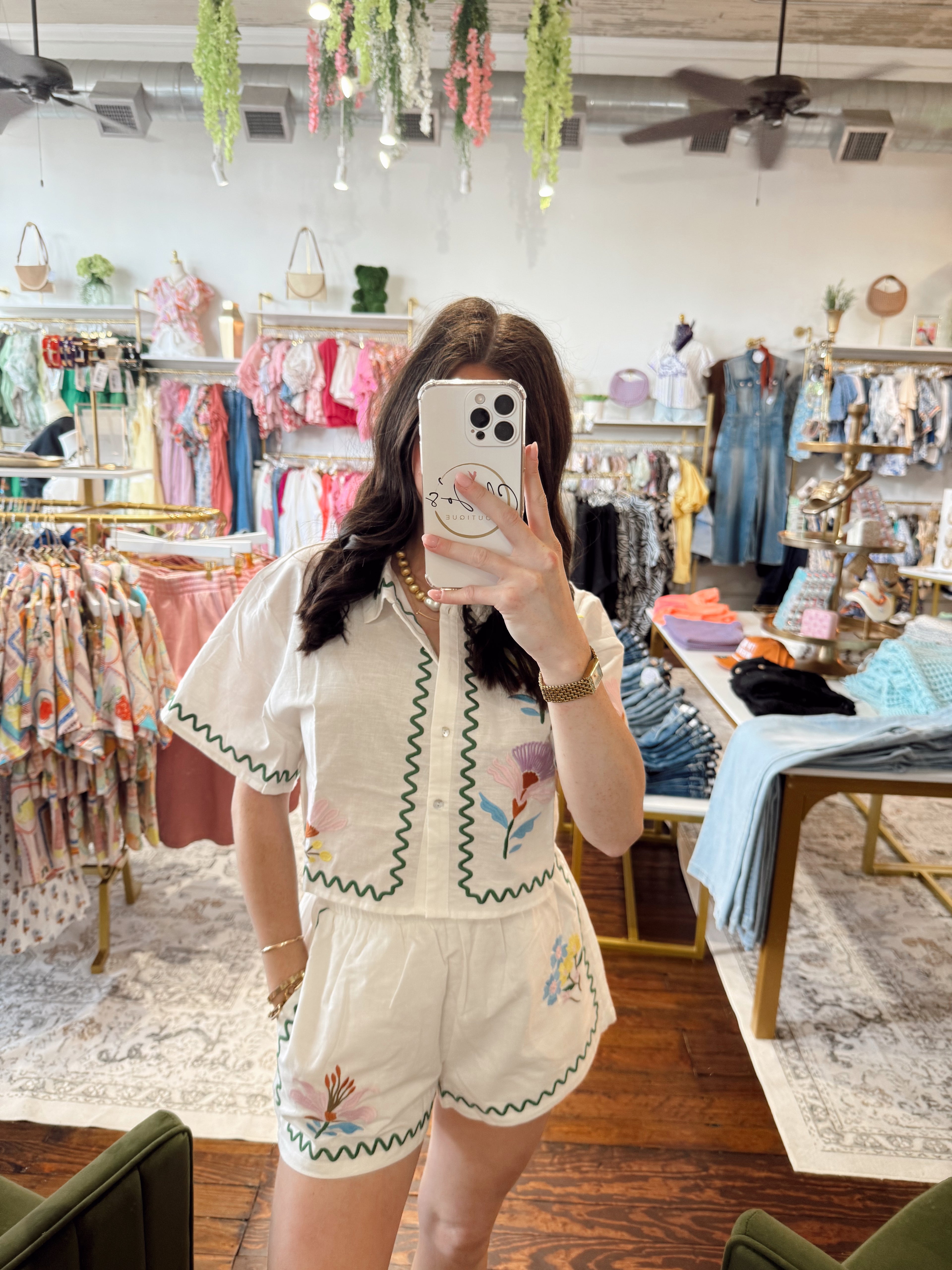 Tinsley Embroidered Floral Set