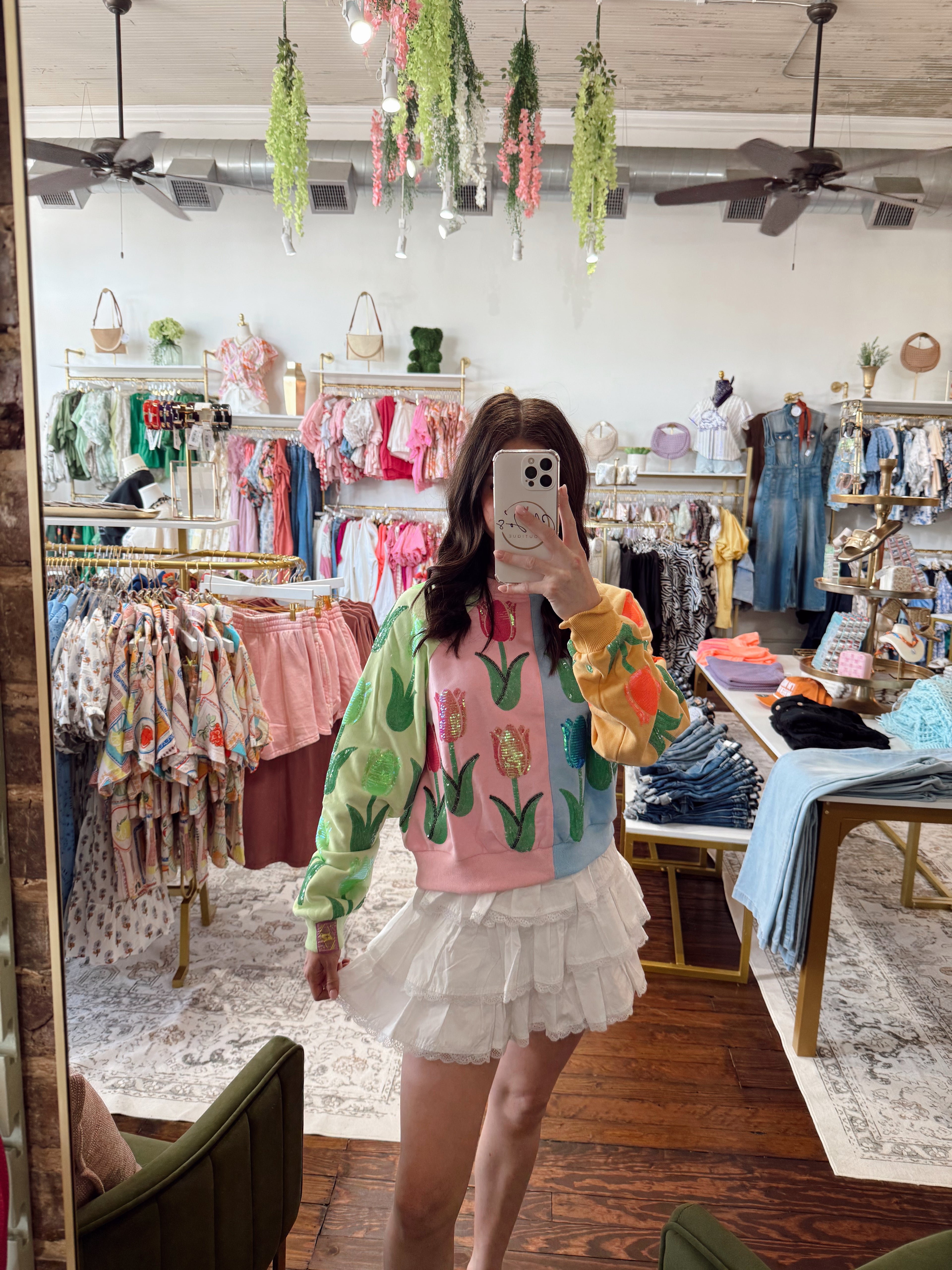 Neon Colorblock Tulip Sweatshirt | Queen of Sparkles