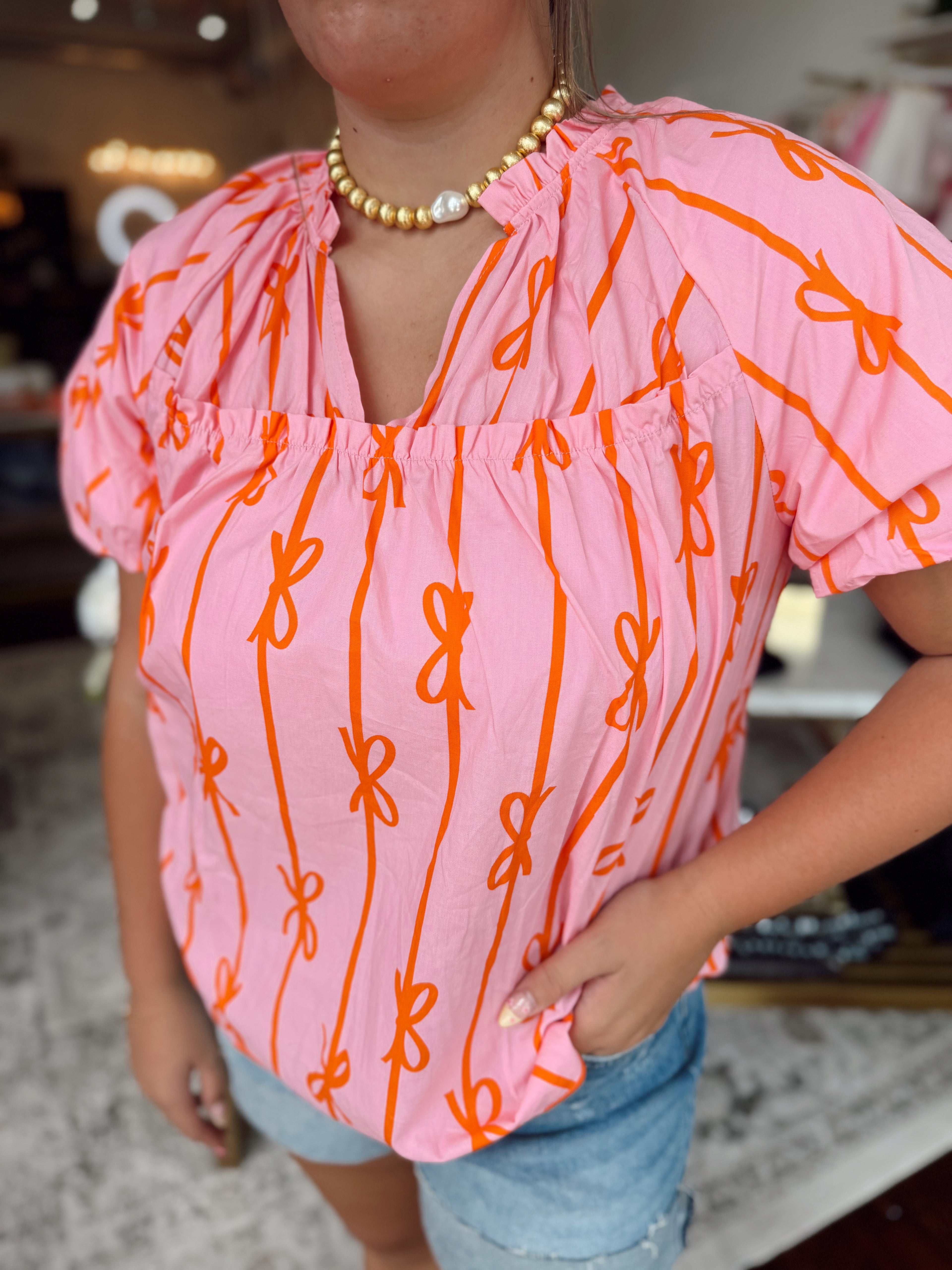 PLUS SIZE | Everleigh Bow Blouse