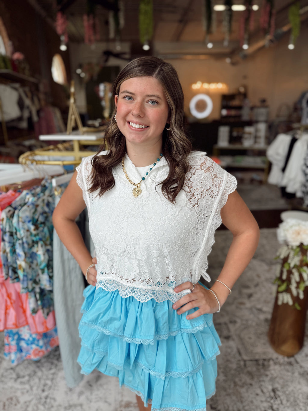 Madeline Floral Lace Blouse