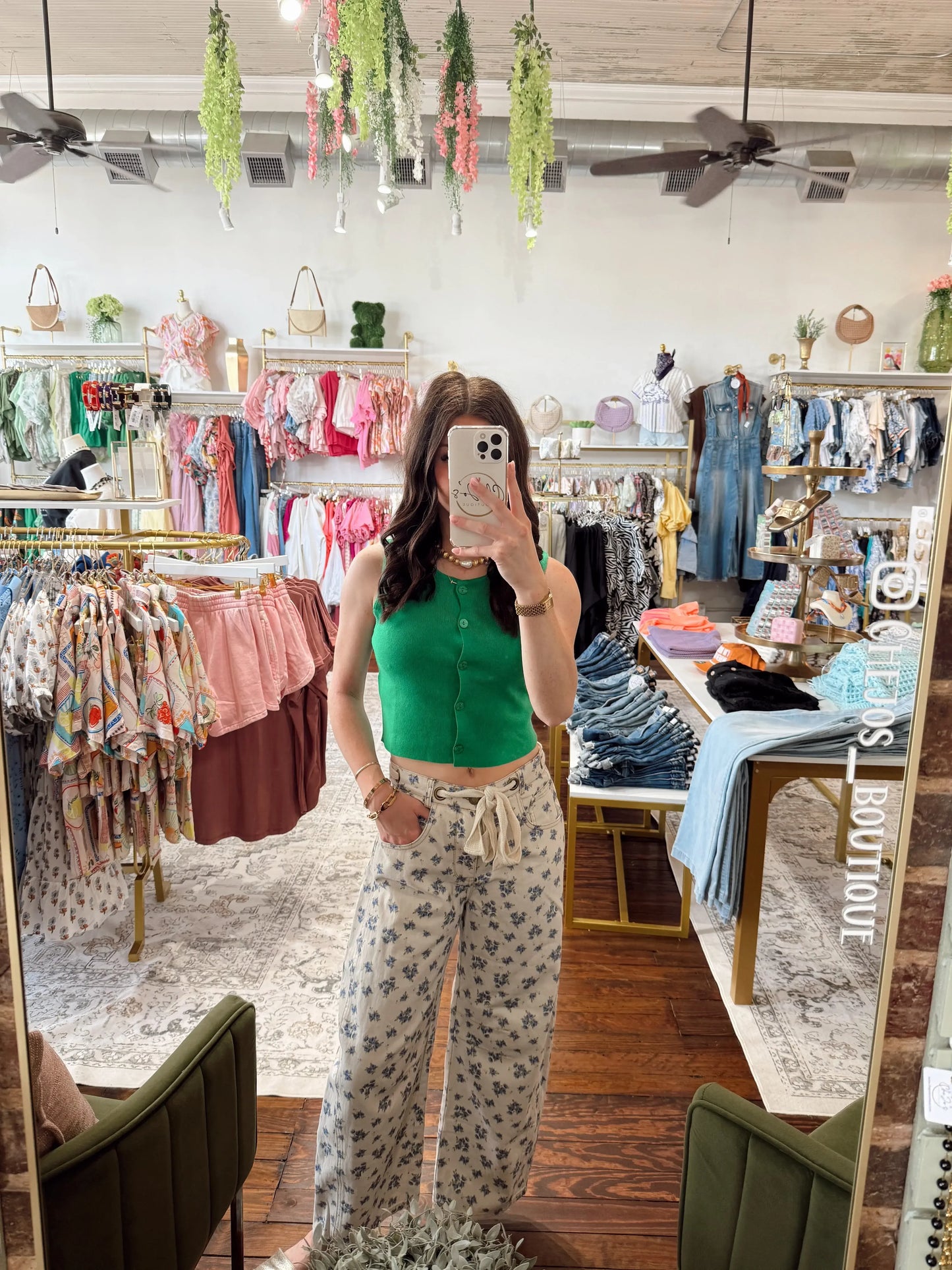 Birdie Sleeveless Button Up Top