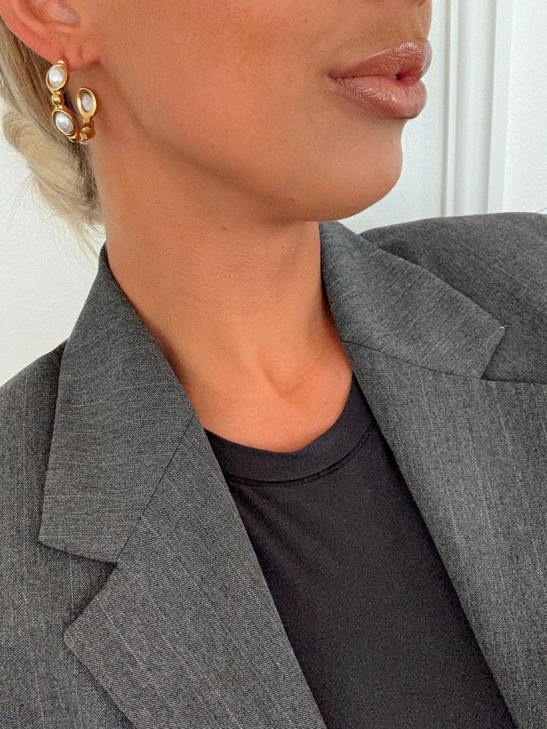 Harlee Hoop Earrings  | Water Resistant - Chansutt Pearls