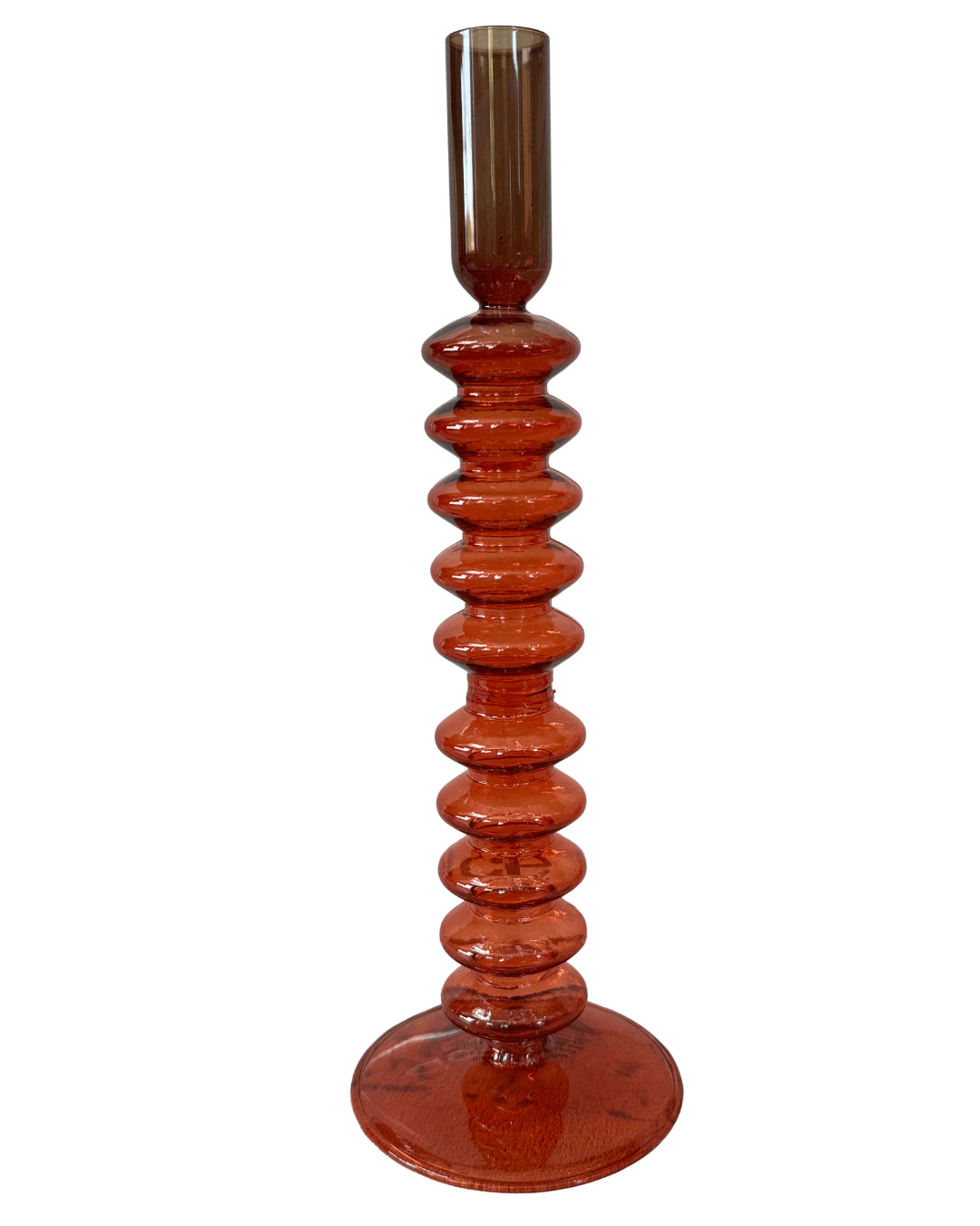 Tapered Elegance Glass Candleholder