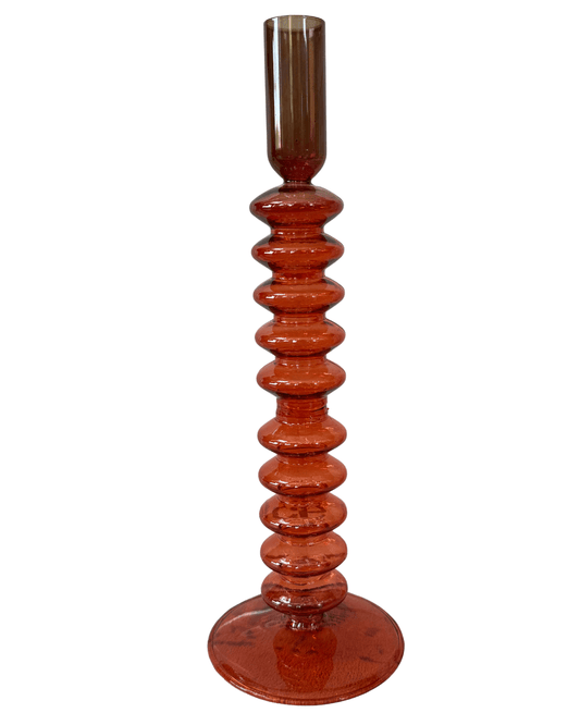 Tapered Elegance Glass Candleholder