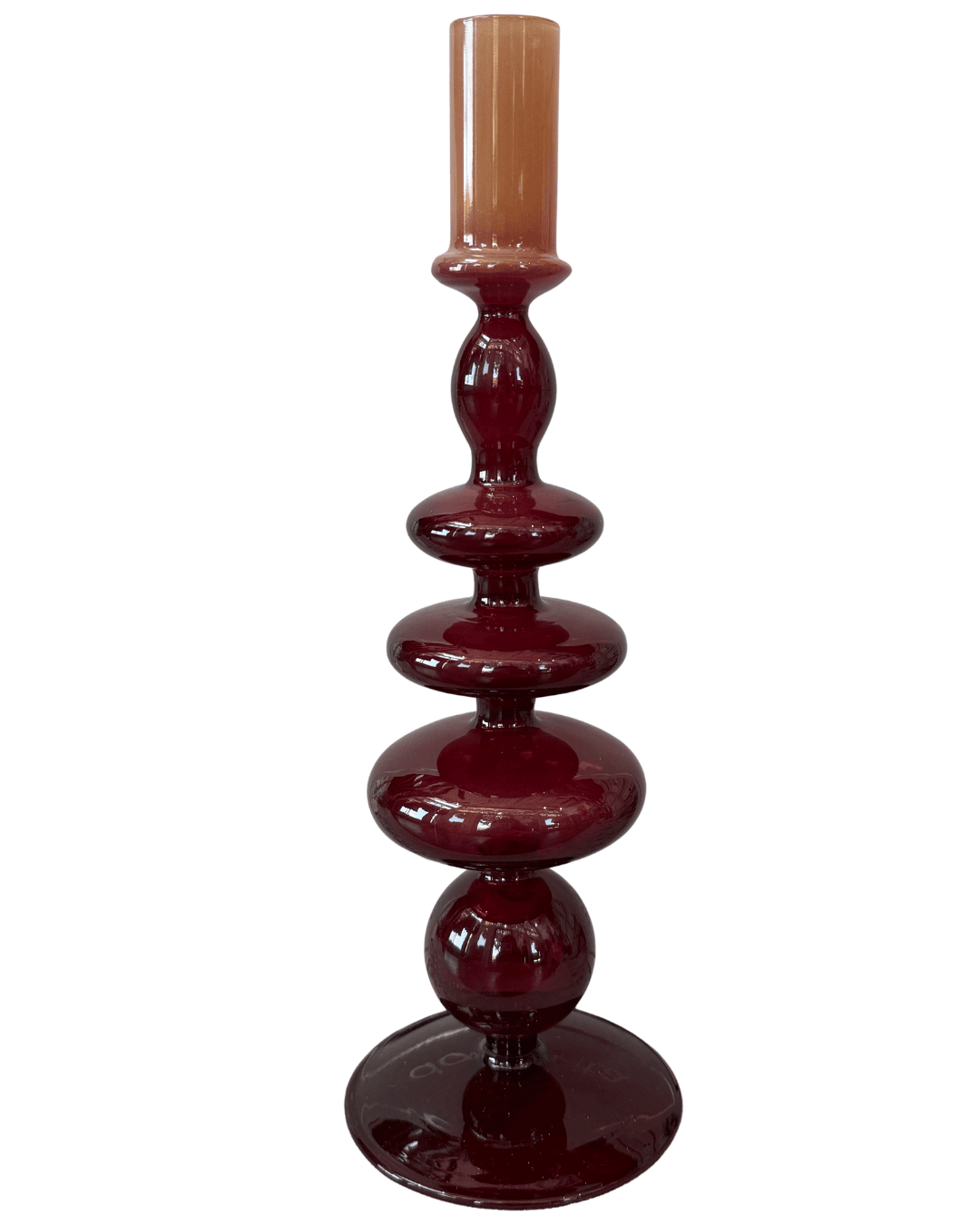 Tapered Elegance Glass Candleholder