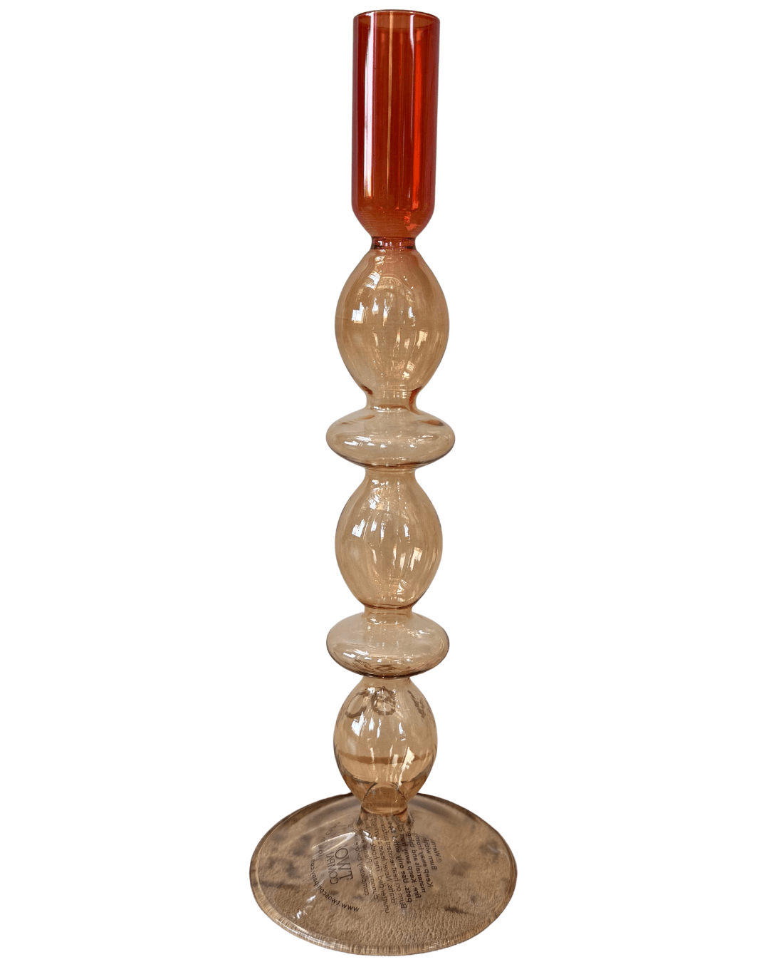 Tapered Elegance Glass Candleholder