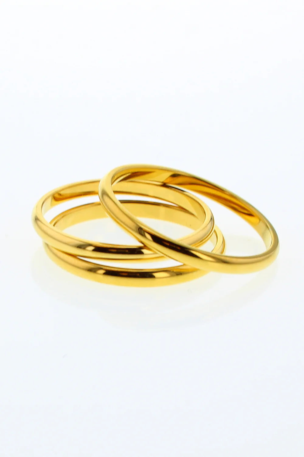 Trinity Band Waterproof Gold Ring