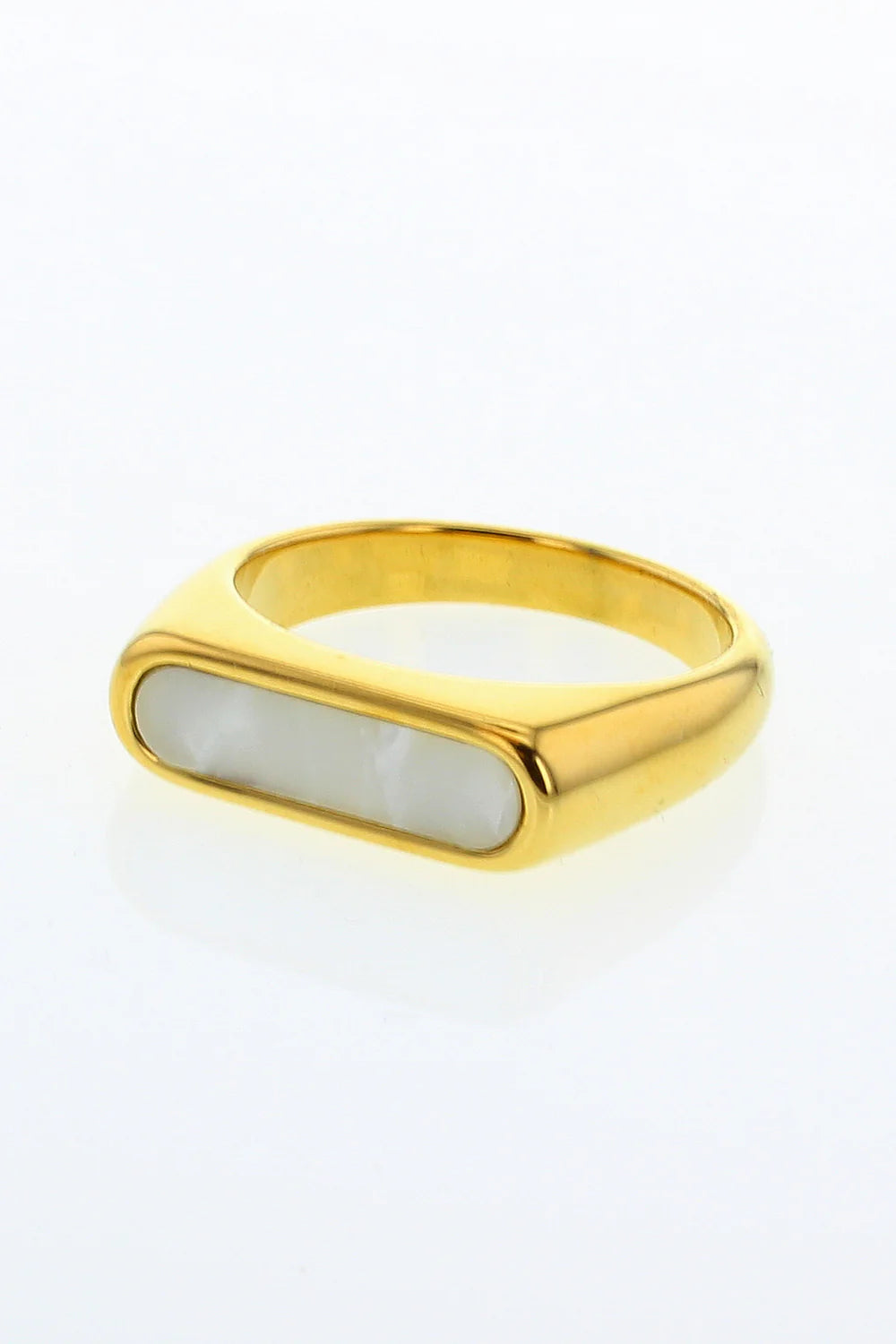 Minimalist Mother of Pearl Waterproof Ring