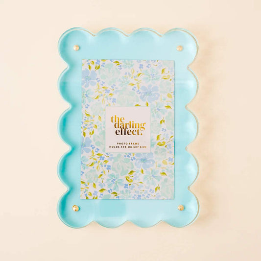 Rectangle Scalloped Acrylic Frame