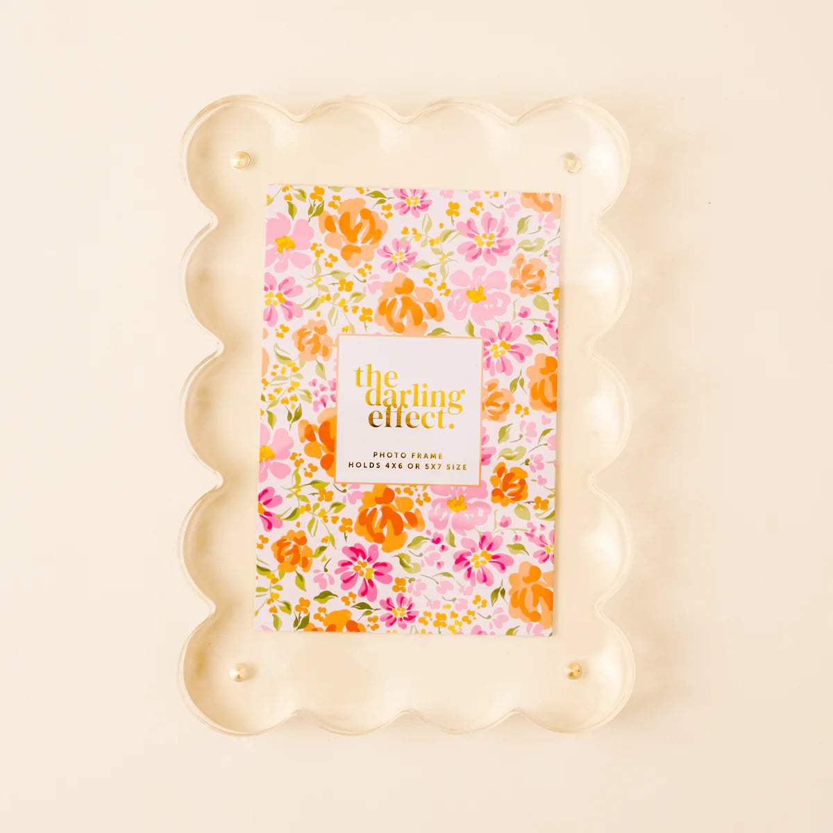 Rectangle Scalloped Acrylic Frame