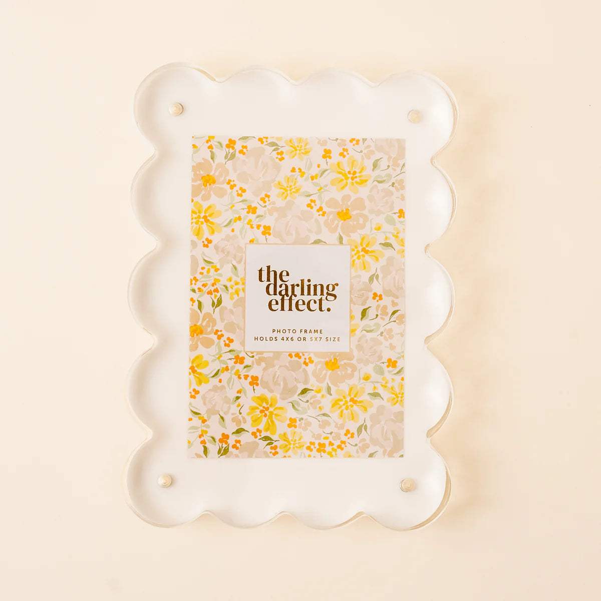 Rectangle Scalloped Acrylic Frame