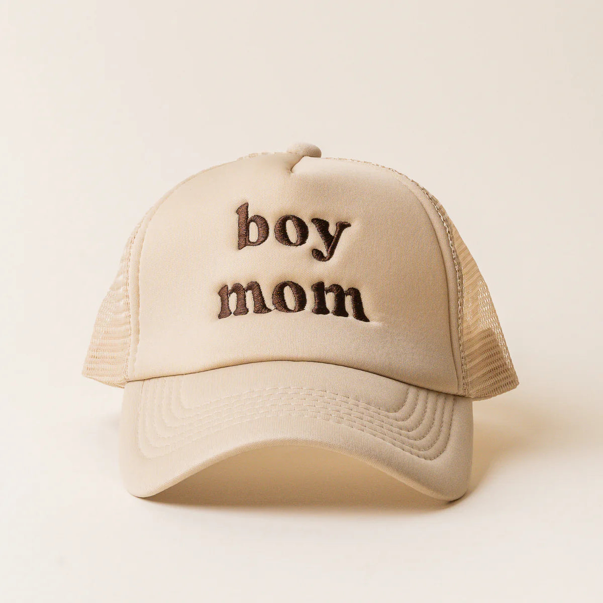 Boy Mom Embroidered Trucker Hat