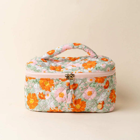 Glam & Glow Quilted Cosmetic Bag